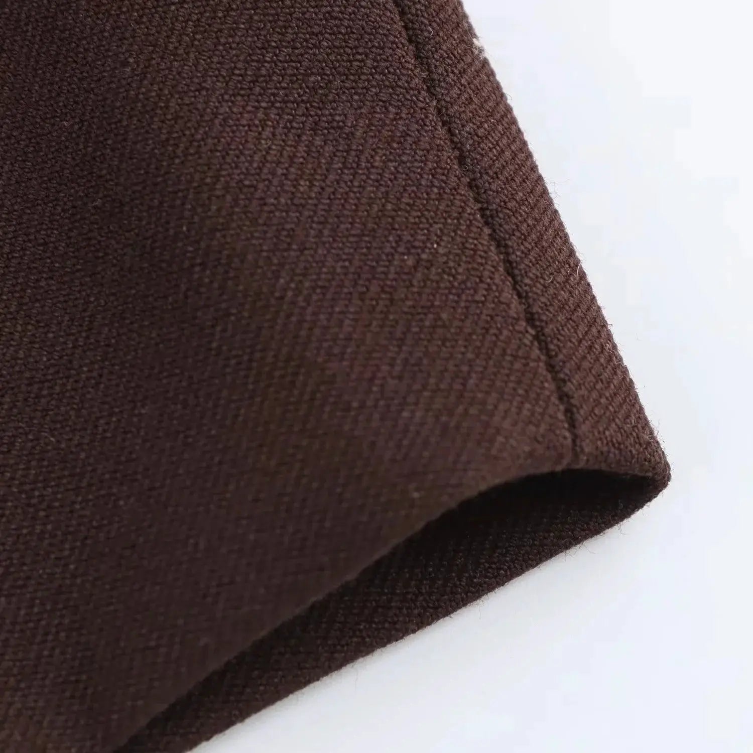 KONDALA blazer brown boucle fabric sleeve close-up