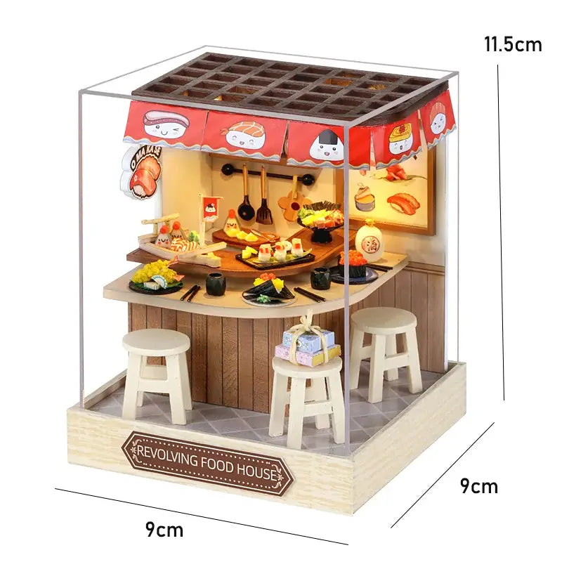 Wooden Miniature Doll House Kit DIY 3D Puzzle Building Model For Birthday Gifts And Home Decor Display