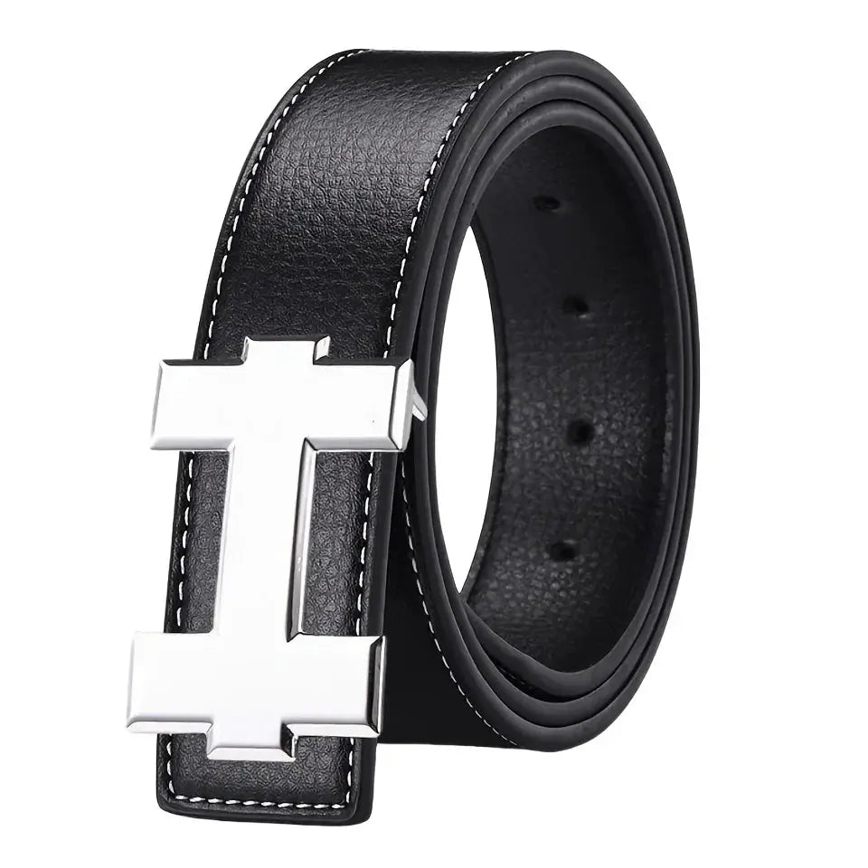 NovaBelt 3.3cm Casual Fashion Belt With Silver Buckle Unisex Fit For Jeans And Workwear