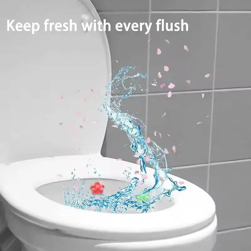 Toilet Gel Stamp Kit 12 Count With 6 Scents Toilet Bowl Cleaner Gel Air Freshener Flower Fragrance