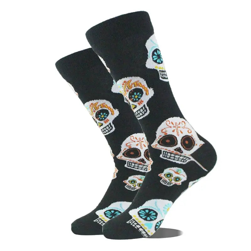 Cotton Happy Funny Socks For Men Women Unisex Crew Socks Alien Planet Shark Dinosaur Novelty Design
