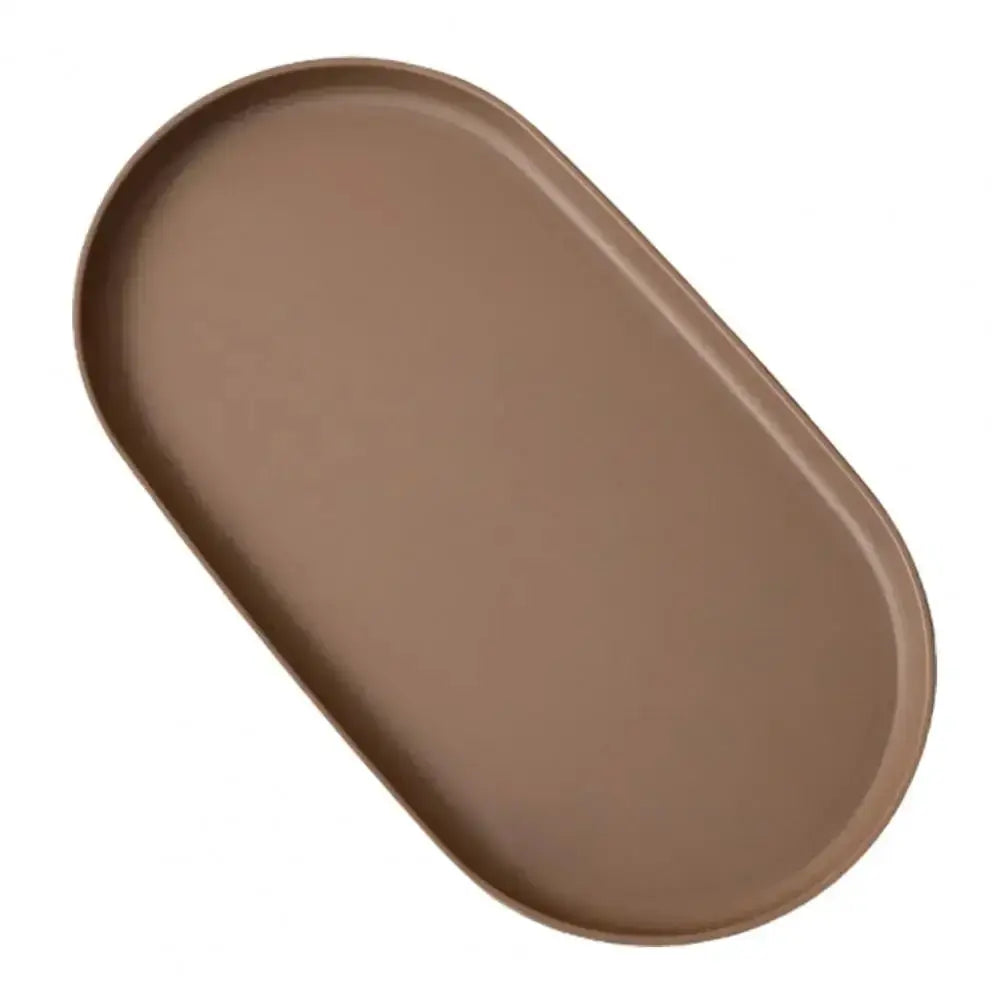 Stackable Oval Fruit Plate And Dessert Tray For Kitchen Reusable PP Serving Dish With Smooth Edge