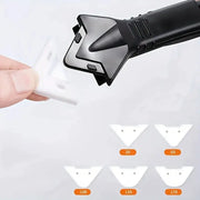 5 In 1 Metal Head Shovel Glue Tool Kit Silicone Spatula Caulk Remover Grout Removal Sealant Finishing Corner Scraper