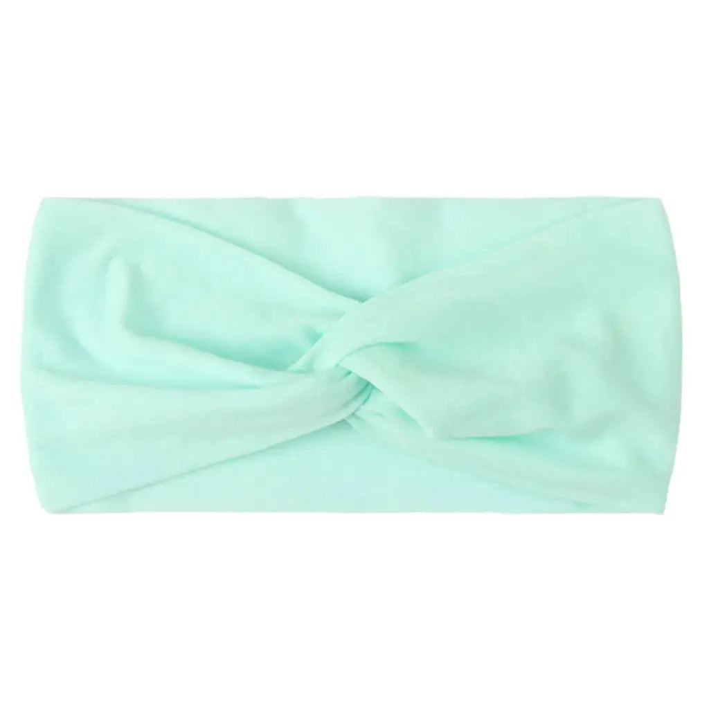 Solid Color Baby Headband for Girls Spring Summer Twisted Knot Design Soft Elastic Hair Accessory Large Size