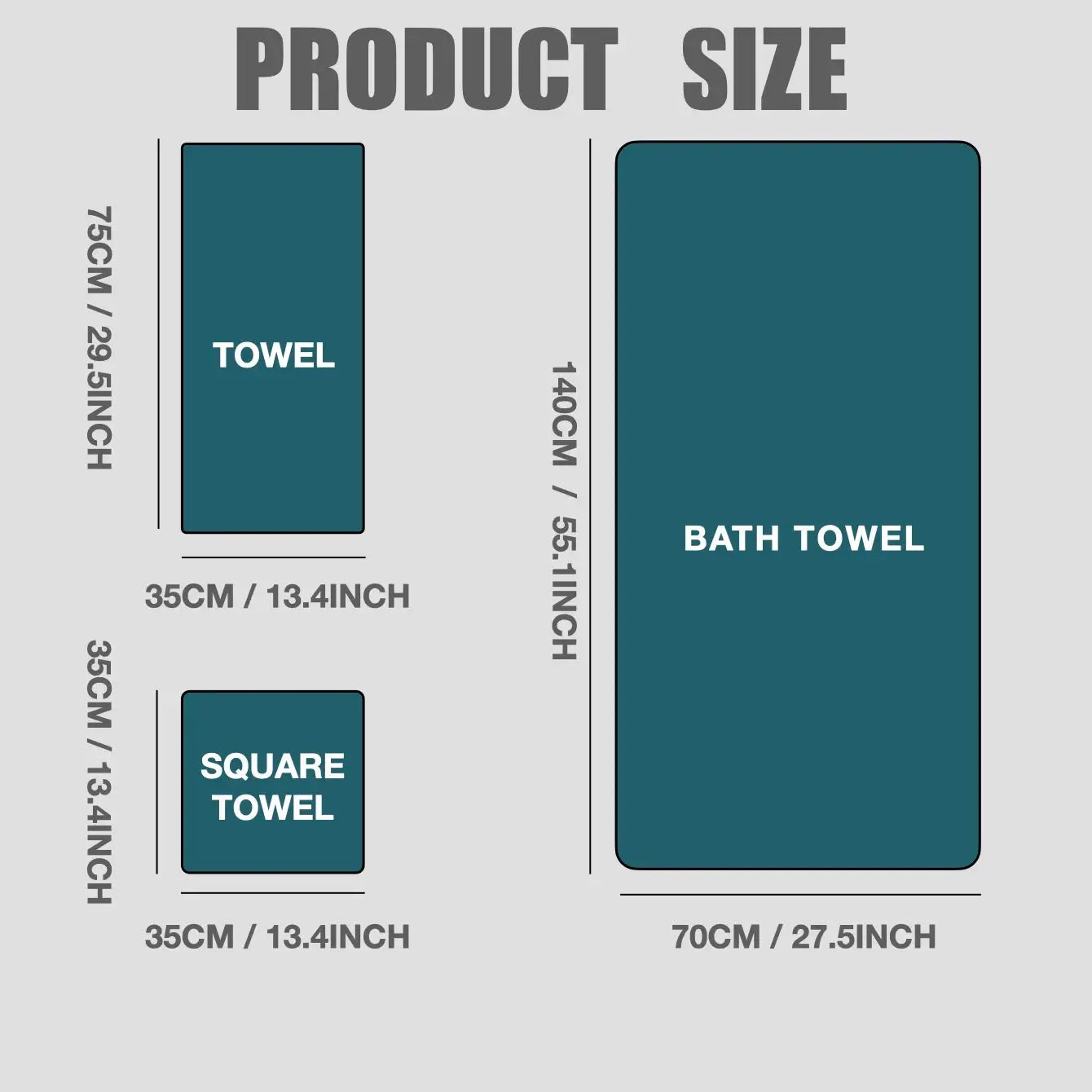 Simples Market 8-piece cotton bath towel set including bath towels and a square towel.