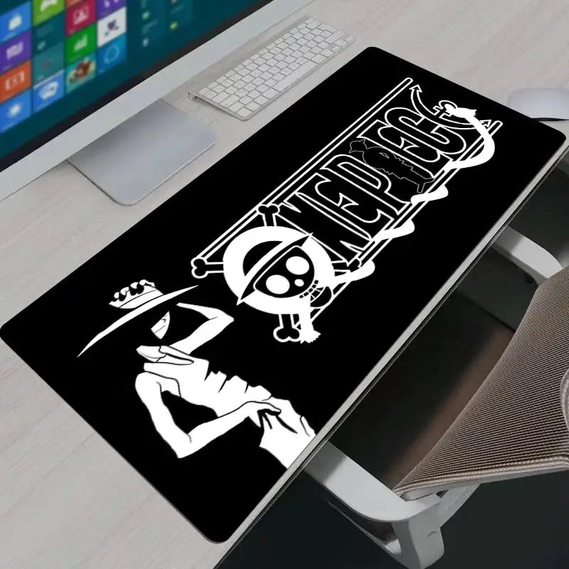 One Piece Logo Large Gaming Mouse Pad Desk Mat For Computer Laptop Keyboard Anime Decor