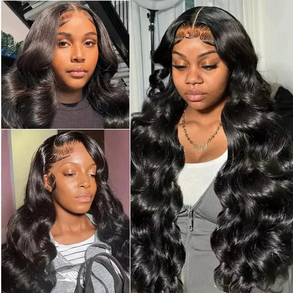 Body Wave 40 Inch HD Transparent Lace Front Hair Wig 13x6 5x5 Glueless Swiss Lace 220 Density Pre Plucked For Women