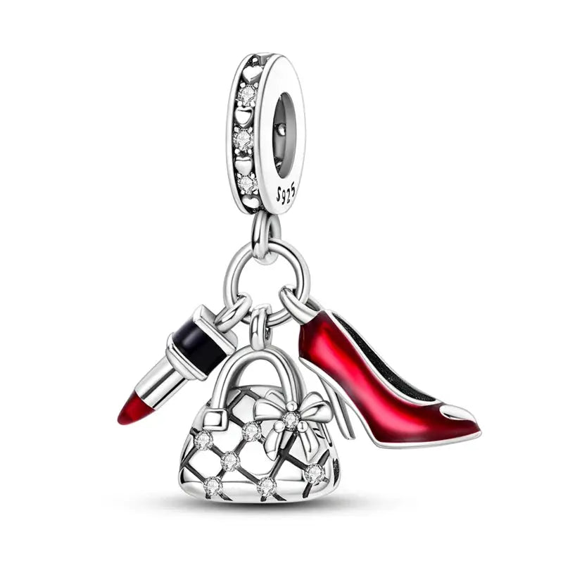Original 925 Silver Charms Beads For Pendant Charm Bracelet Dangle For Women DIY Fine Jewelry Making Hot Sale