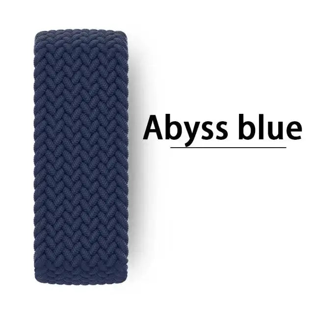 Apple Watch braided band in abyss blue by Simples Market, compatible with multiple sizes