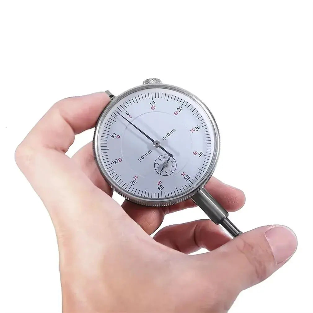 0 to 10mm Dial Indicator Gauge with 0.01mm Resolution for Precision Measurement in Woodworking and Metalworking