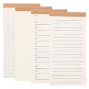 Simples Market 5-pack portable field notes small notepads, 50 sheets each, cork-bound top
