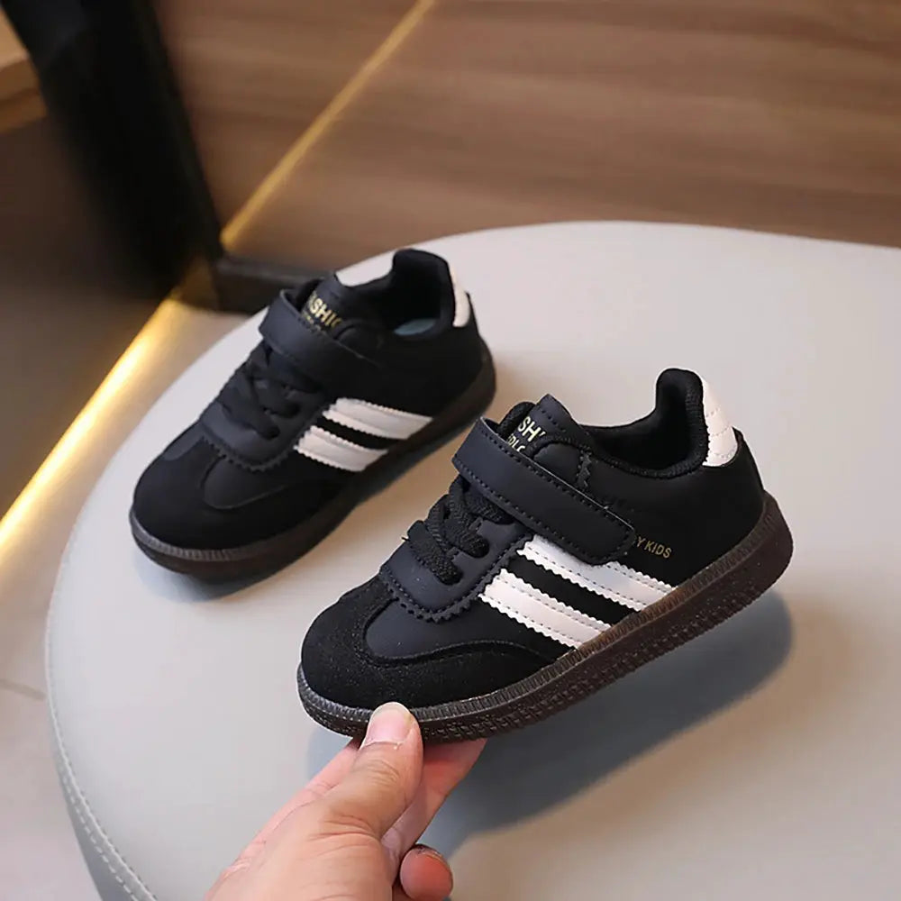 Fashion Sport Shoes For Children PU Leather Ergonomic Kids Sneakers Soft Soles Lightweight Boys Girls Tennis Shoes