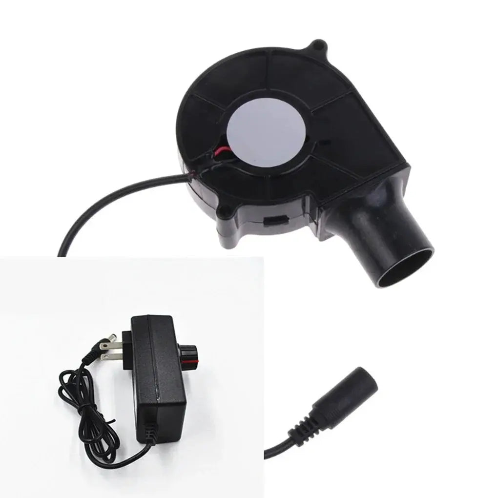 220V BBQ Fan Handheld Portable Air Blower for Barbecue Grill Camping Adjustable Speed US EU Plug