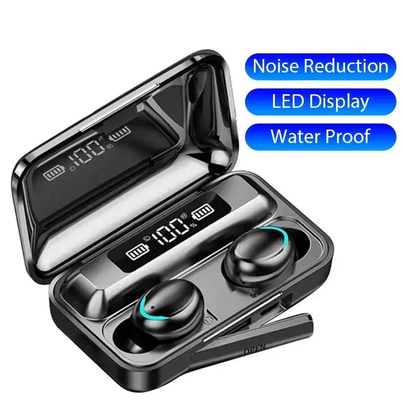 F9 Wireless Earphones LED Display Bluetooth 5.0 TWS Headset With Active Noise Reduction And Waterproof Design