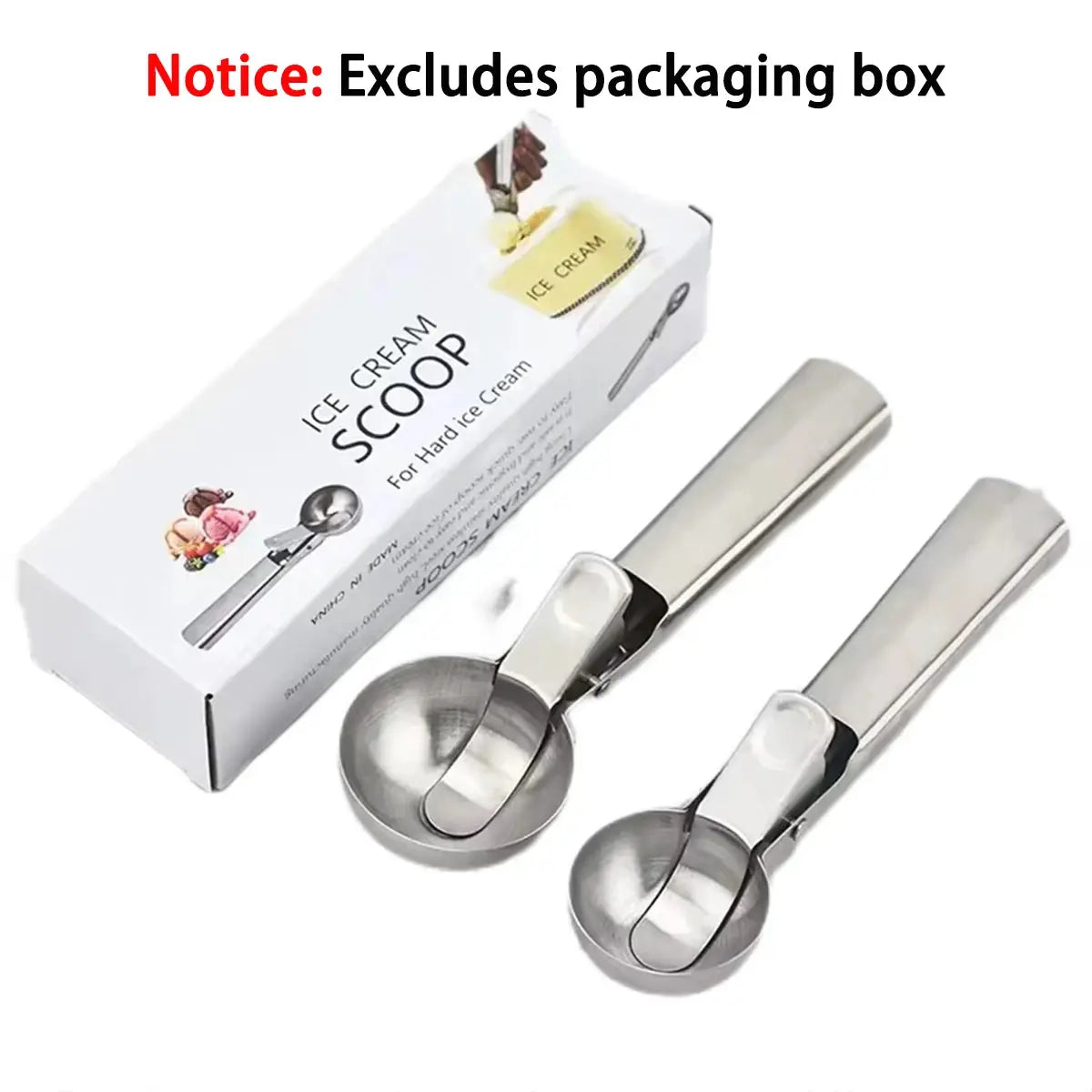 KitchenPro Stainless Steel Dual Purpose Ice Cream And Fruit Scoop Effortless Scooping For Soft And Hard Ice Cream