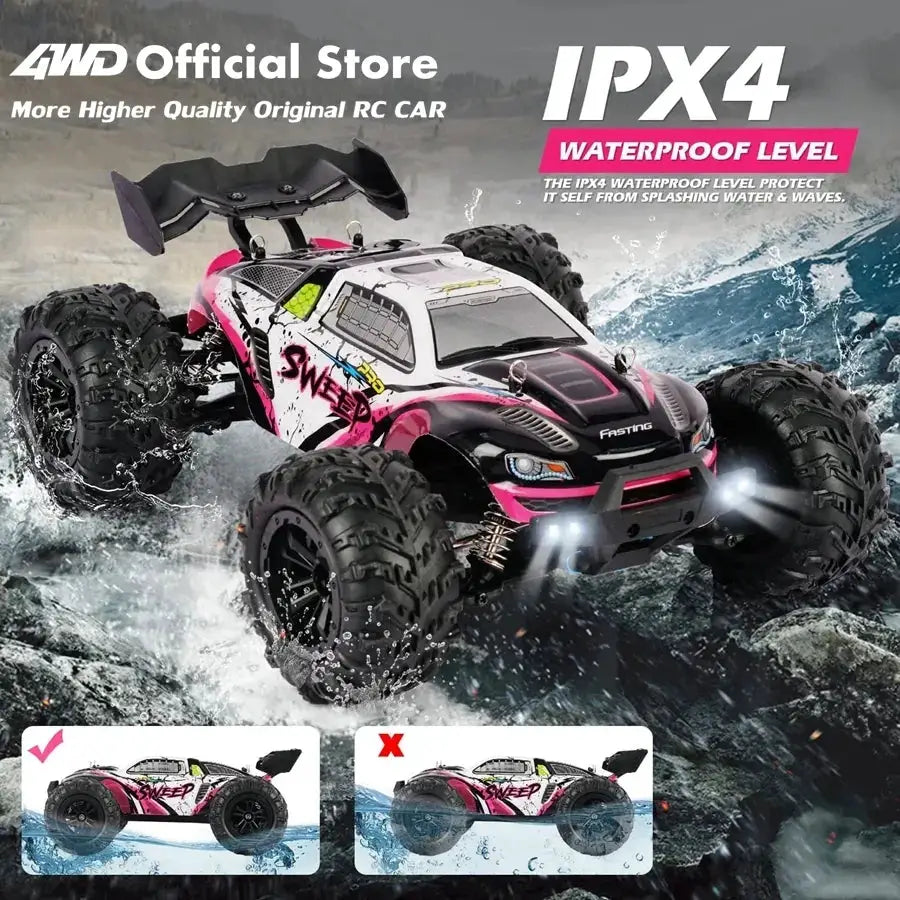 4WD Remote Control Off Road 4X4 High Speed Brushless Buggy Truck 80 KMH Drift Racing Toy for Kids and Adults