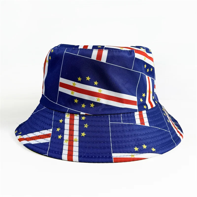 National Flags Reversible Bucket Hat For Men Women Football Fans