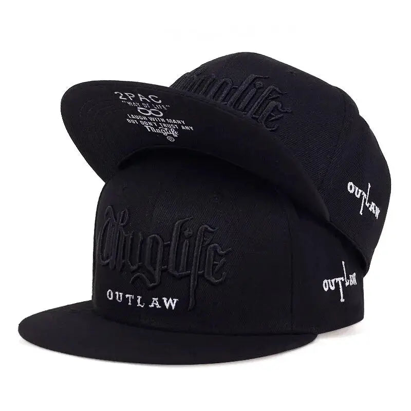 Fashion Fastball Cap Thuglife Embroidery Hip Hop Baseball Hat Snapback For Adults Adjustable Sun Outdoor Casual Bone