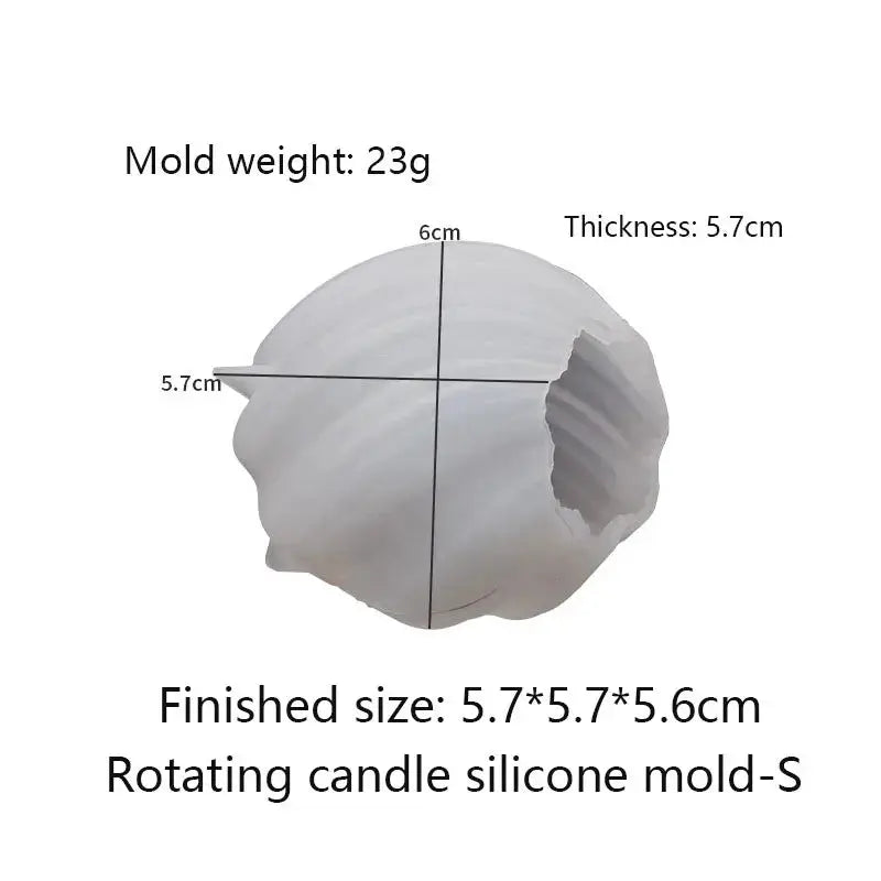 3D Rotating Pillar Candle Mold Geometric Wave Silicone Mold For DIY Candles Soap Resin Gypsum Crafts - Simples Market