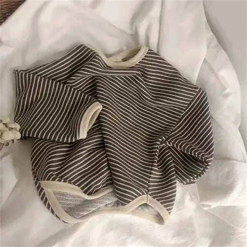 Lawadka Cotton Striped Long Sleeve T Shirt For Kids Boys And Girls Casual Autumn Spring Size 1 To 8T