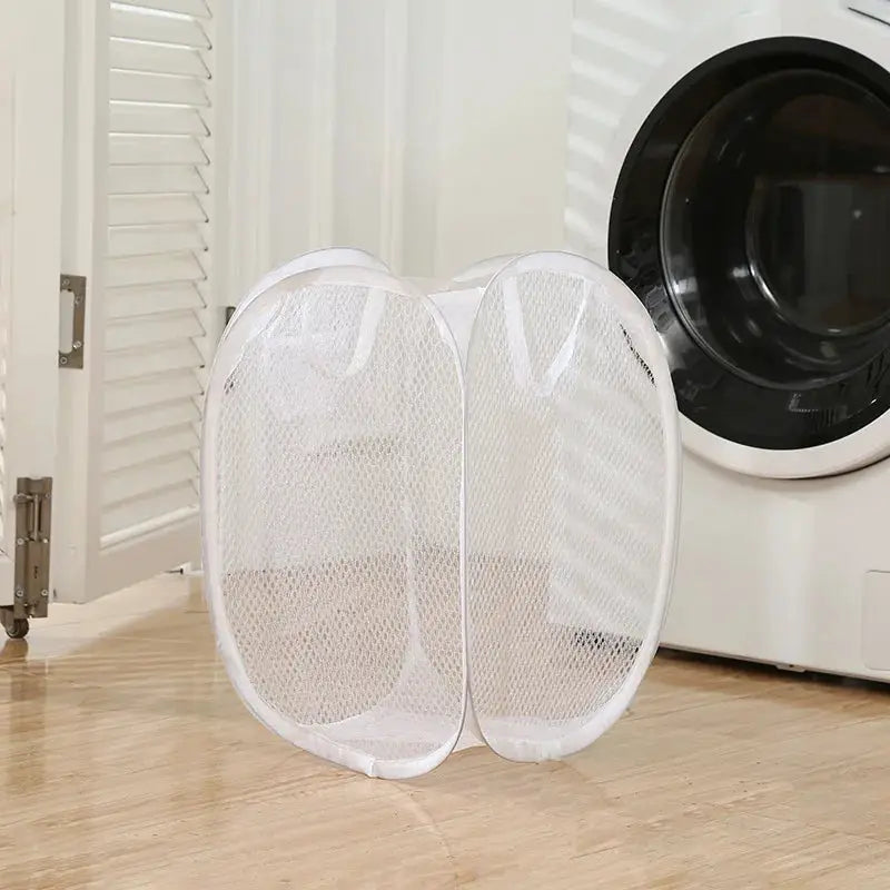 Collapsible Pop Up Mesh Laundry Basket Portable Clothes Hamper For Easy Washing And Storage Of Dirty Clothes Socks Toys