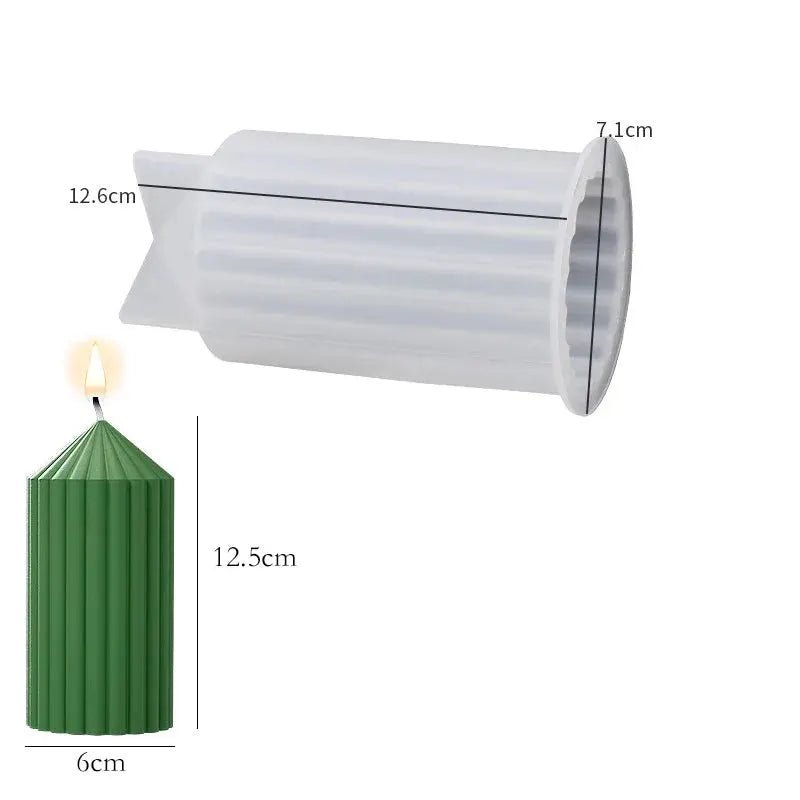 Cylindrical Silicone Candle Mold For DIY Aromatherapy Candles Soap Resin Plaster Crafts 12.1 x 5 x 5 cm - Simples Market
