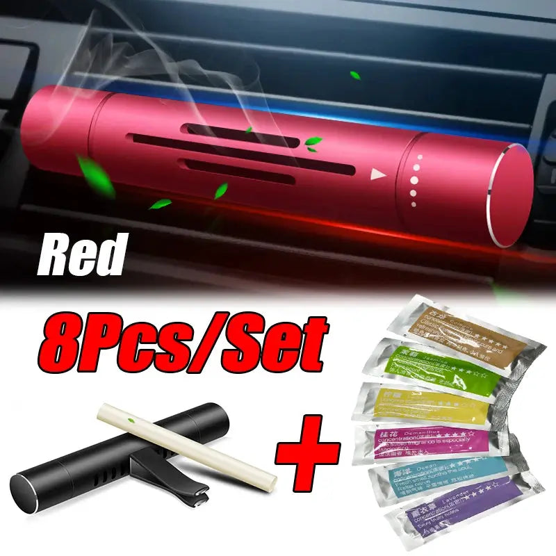 8 Piece Car Air Vent Perfume Set With Aviation Aluminum Alloy Air Fresheners For Auto Interior Aroma Non Toxic