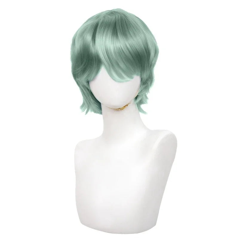 Saja Boys Jinu Baby Abby cosplay wig in mint green, heat-resistant synthetic hair by Simples Market