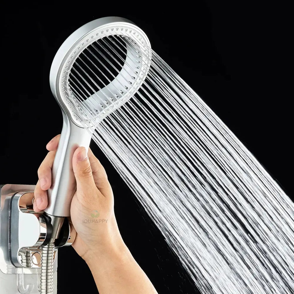Ring Design High-Pressure Handheld Shower Head by Simples Market, chrome finish