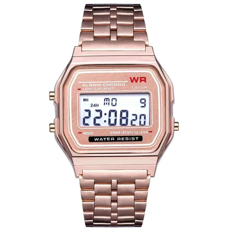 Casio F91W Unisex LED Digital Sports Timepiece With Steel Band Quartz Movement Stopwatch Alarm