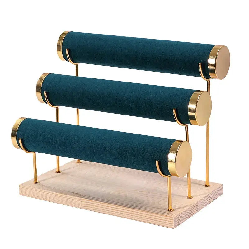 One Third Layer Wooden Jewelry Rack Bracelet Watch Holder For Women And Men Gift Packaging Display