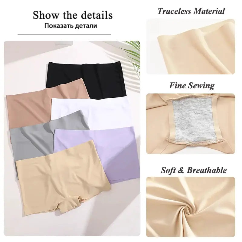 Women's seamless panties in assorted colors; soft, breathable fabric
