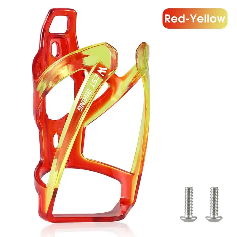 West Biking Colorful Gradient Bicycle Water Bottle Cage Ultralight for MTB and Road Bikes Durable PC Plastic Holder