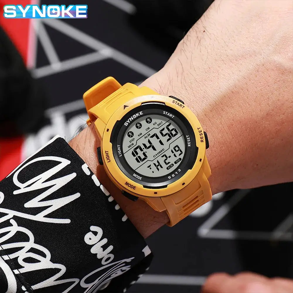 Vigor Mens Digital Sports Watch With Large Screen Display 50M Water Resistance And Alarm Timing