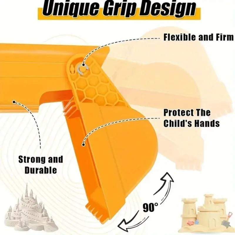 Pro Sand And Snow Shovel 1pc 2pcs Vibrant Orange Beach Digging Tool For Kids And Adults Heavy Duty Plastic Snow Toy