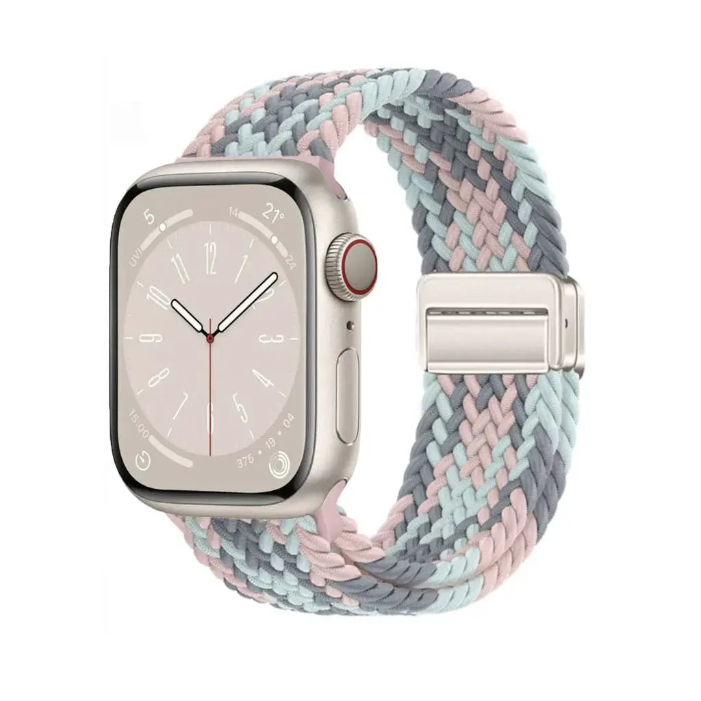 Nylon Braided Band Strap Compatible For Apple Watch S10 46mm 44mm 40mm 45mm 49mm 41mm 38mm iWatch series se 10 7 3 5 6 8 9 Ultra