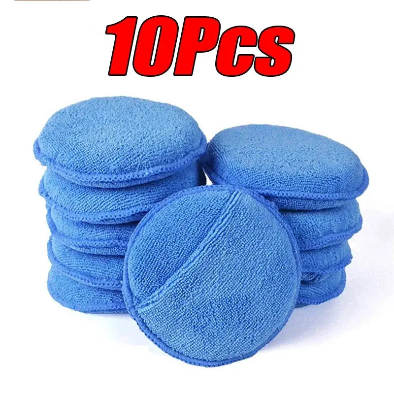10Pcs blue microfiber car detailing applicator pads set by Simples Market