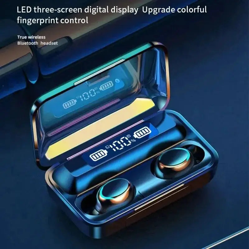 F9 Wireless Earphones LED Display Bluetooth 5.0 TWS Headset With Active Noise Reduction And Waterproof Design