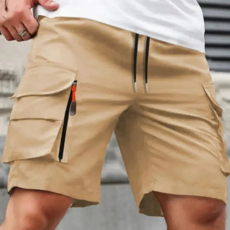 UETEEY Summer Casual Cargo Shorts Men Outdoor Travel Sports Large Pockets Durable Comfortable Beach Workout Shorts for Outings
