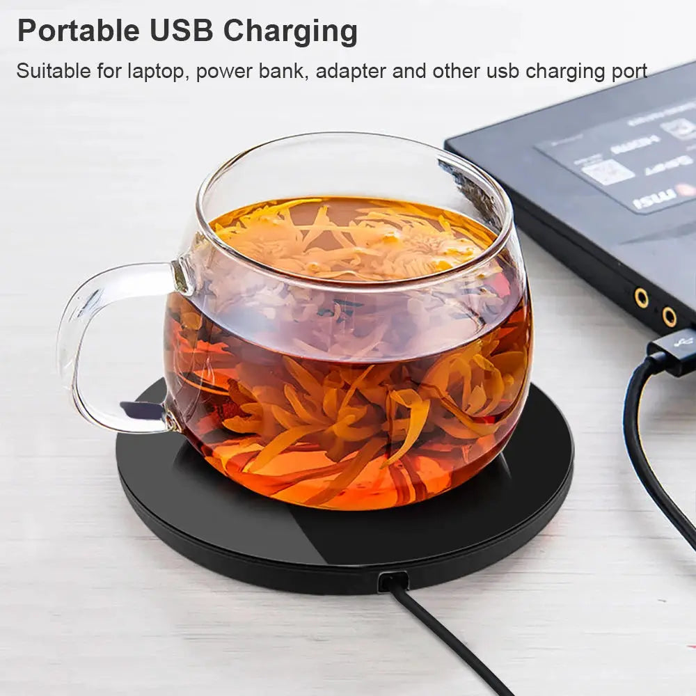 USB Mug Warmer Coffee Cup Heater For Home Office Desk 5V Thermostatic