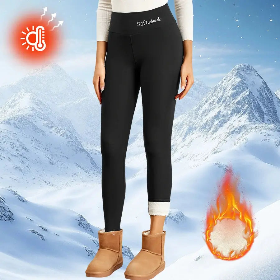 CozyNest Fleece Leggings For Women High Waisted Thermal Tights With Tummy Control For Winter Warmth