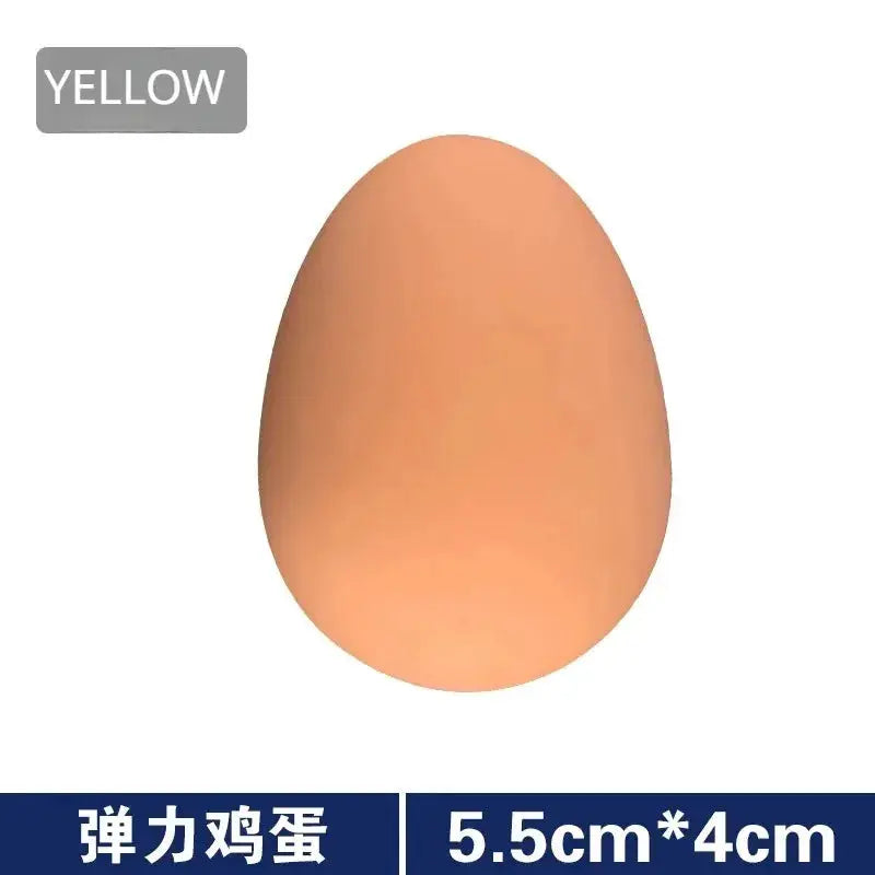 Novelty Bouncy Eggs Realistic Fake Rubber Bouncing Balls For Pranks And Pet Toy Farm Chicken Nesting Egg
