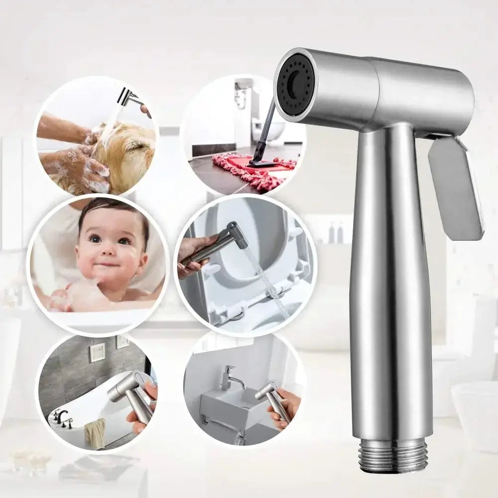 Simples Market handheld stainless steel bidet sprayer set with self-cleaning nozzle bathroom faucet shower head