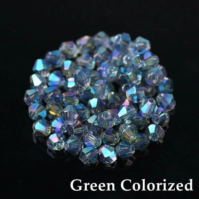 300Pcs Exquisite 4mm Bicone Crystal Beads for Jewelry Making Accessories 061-080