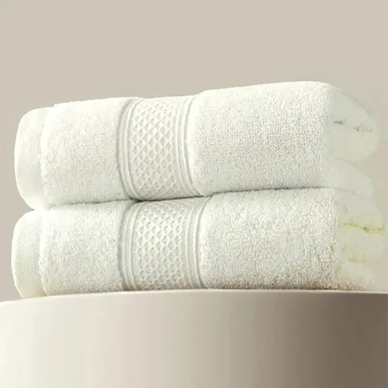 Two Pack Thickened Cotton Face Towels 100 Percent Cotton Absorbent Soft Bath Towels For Adults