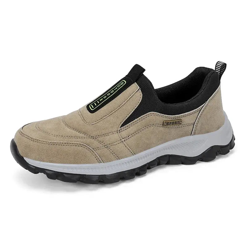 TrailStride Mens Non Slip Casual Sports Shoes with Breathable Hemp Upper and Wear Resistant Outdoor Walking Shoes