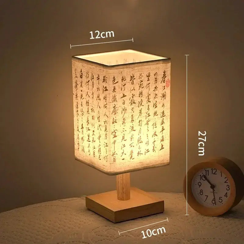 LumaNest LED Table Lamp With Fabric Lampshade Dimmable Night Light For Bedroom And Desk