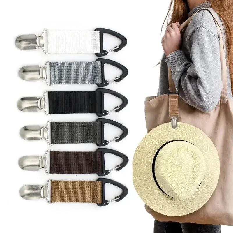 TrailMate Outdoor Travel Straw Hat Clip Portable Hat Companion Bag Clip With Multipurpose Glove Organizer