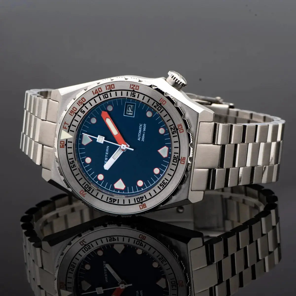 SEESTERN SUB600T V3 men’s stainless steel dive watch with blue dial, ceramic bezel, NH35 automatic movement