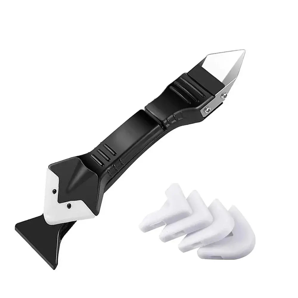 5-In-1 Silicone Scraper Squeegee Glue Remover Knife Caulking Tool Kit For Grout Crack Repair